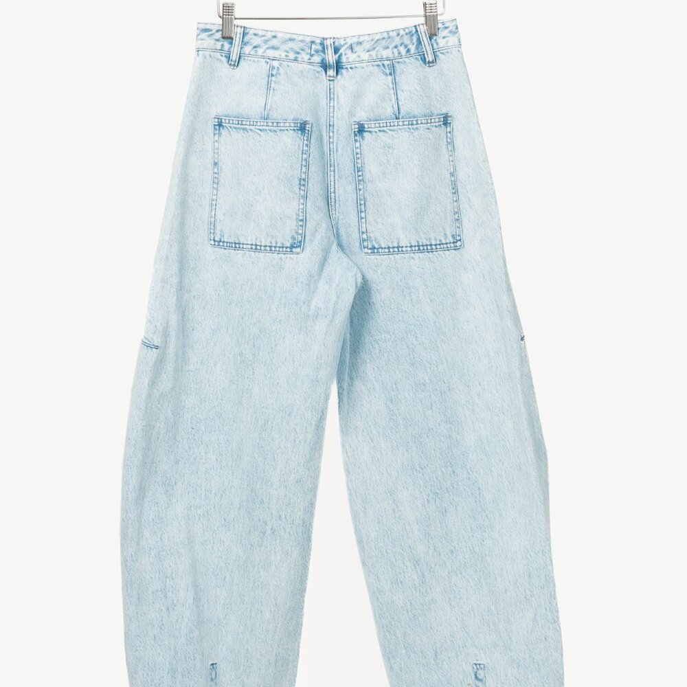 Tibi Sid Acid Iceberg Blue Wide-Leg Jeans - Picture 3 of 12